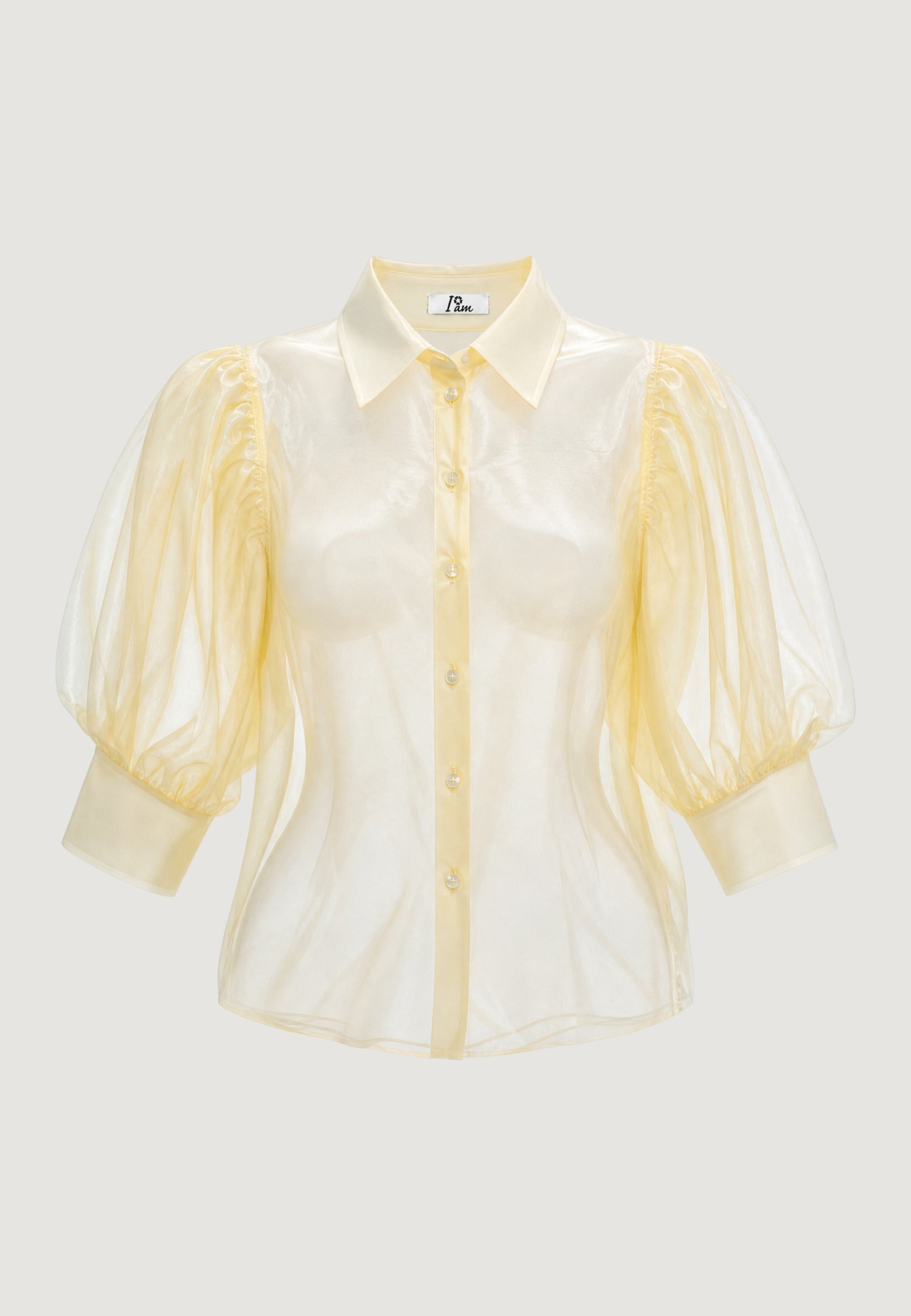 Camicia Cotone Maniche Balloon
