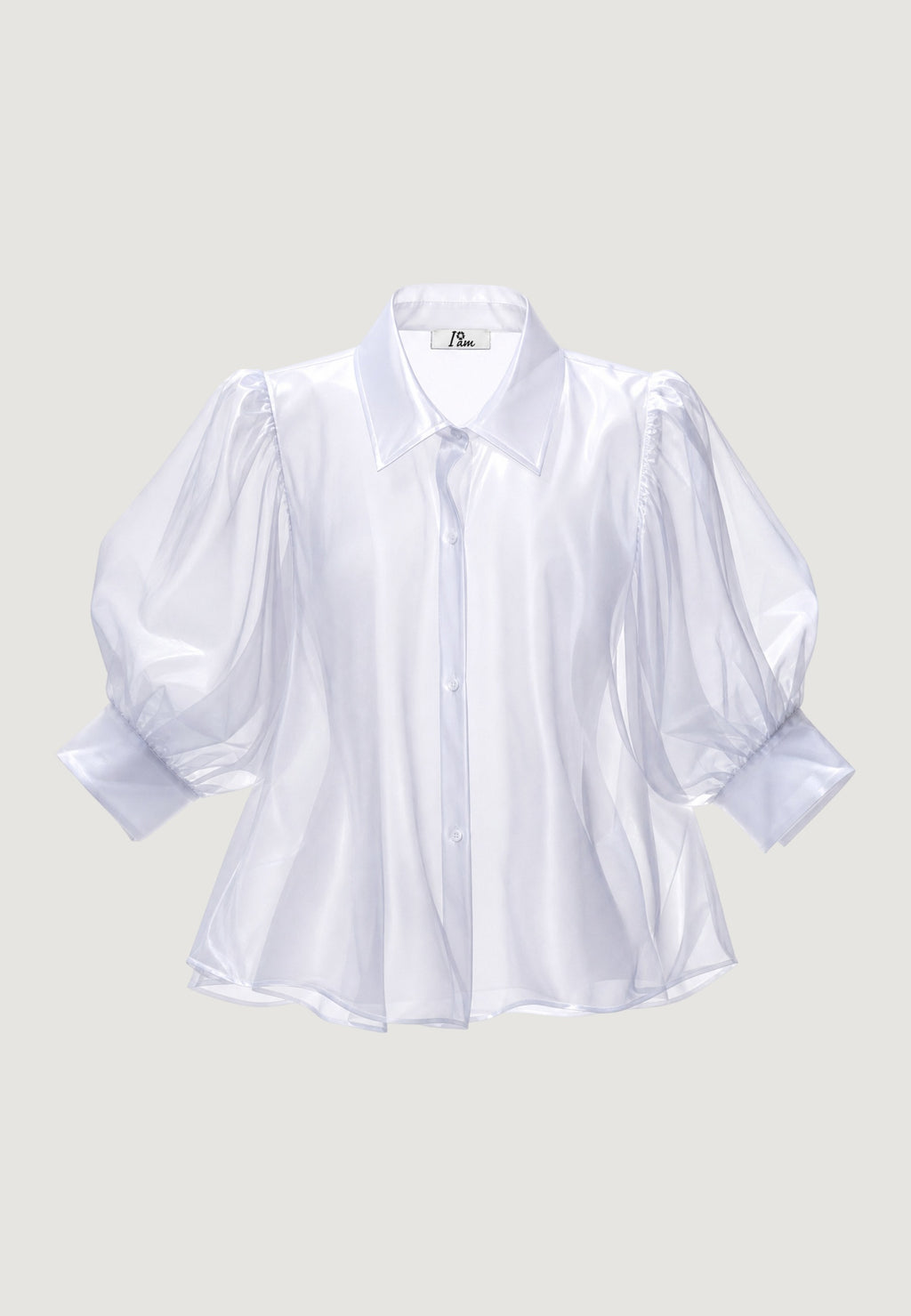Camicia Cotone Maniche Balloon