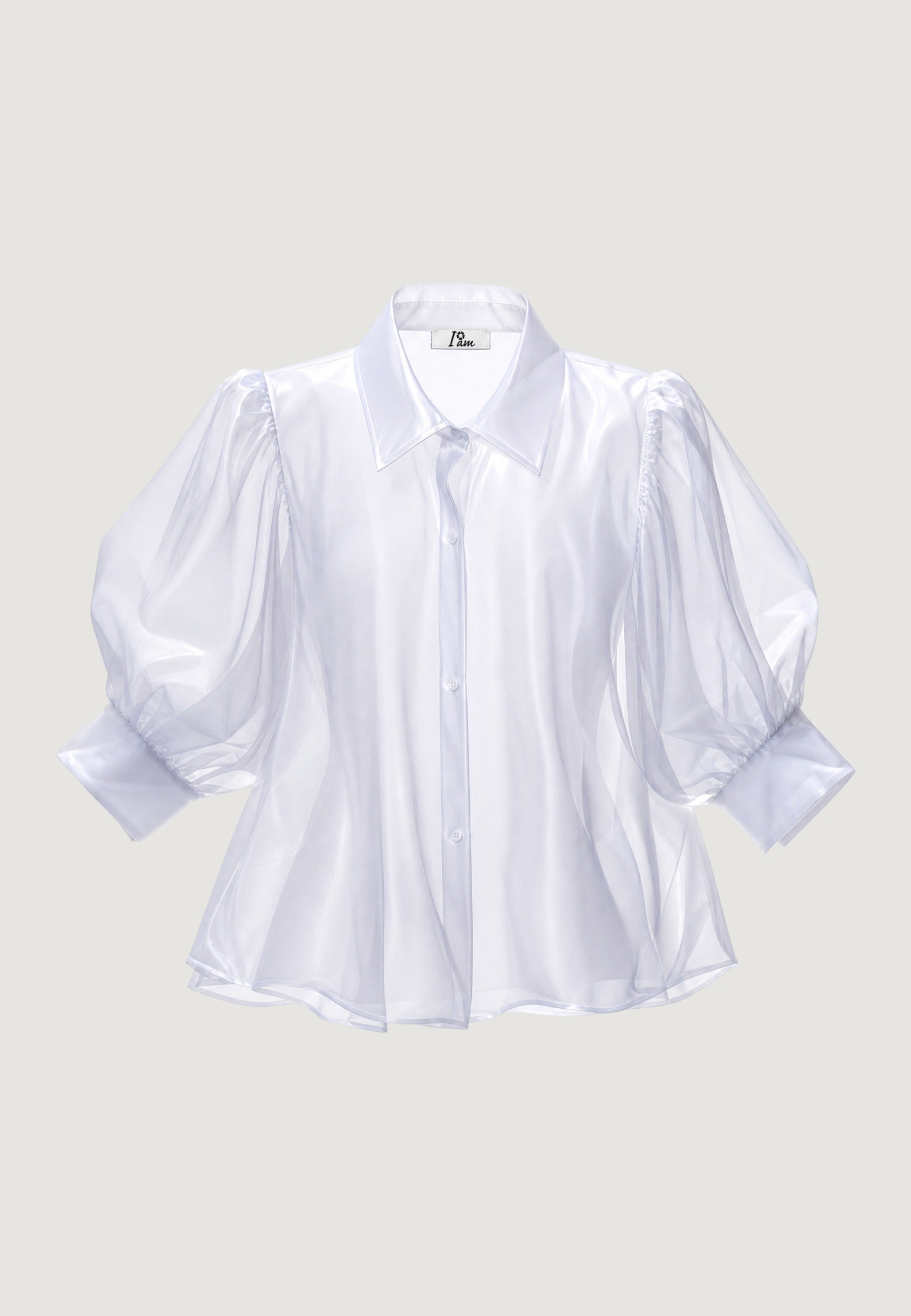 Camicia Cotone Maniche Balloon
