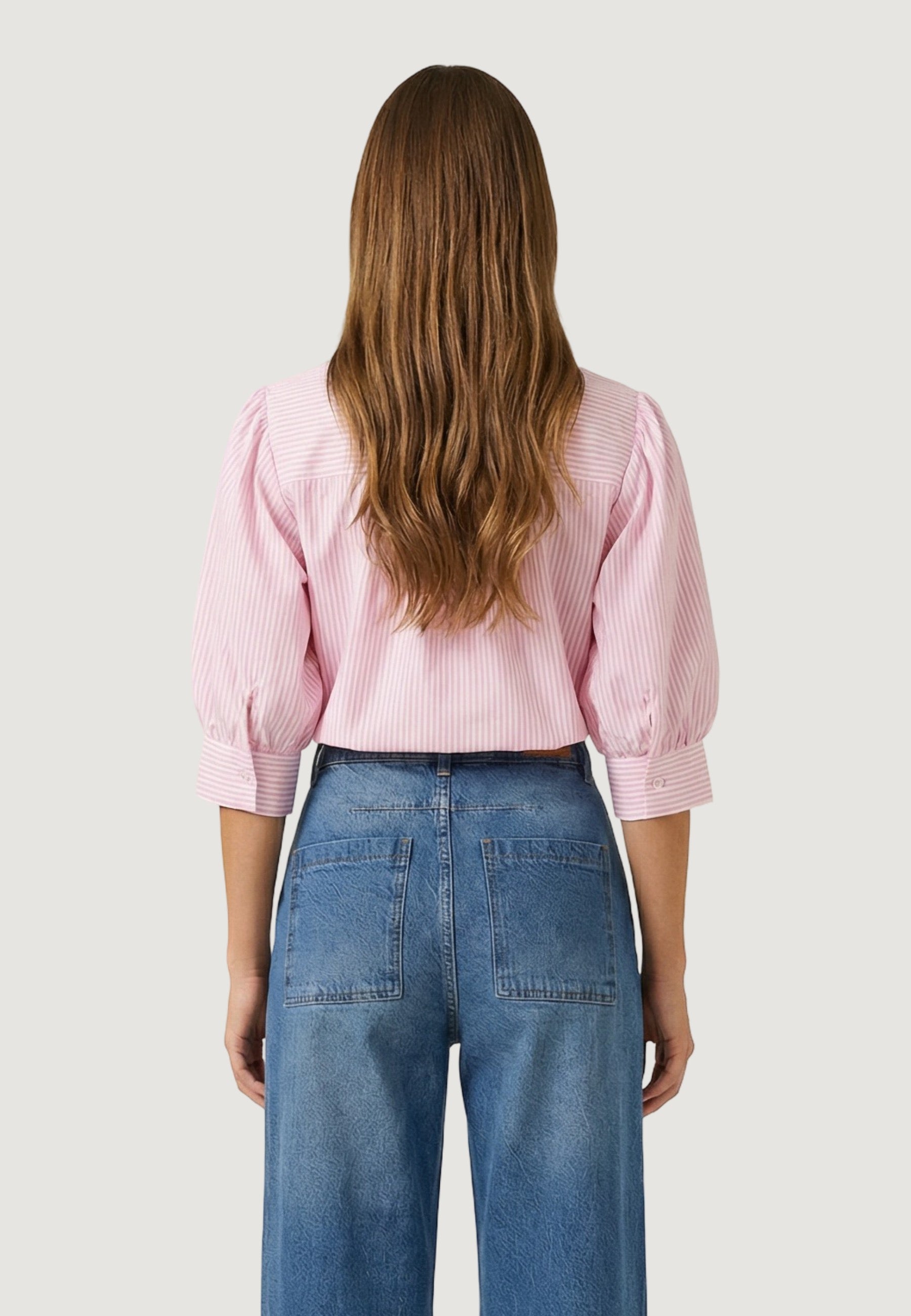 Camicia Cotone Maniche Balloon