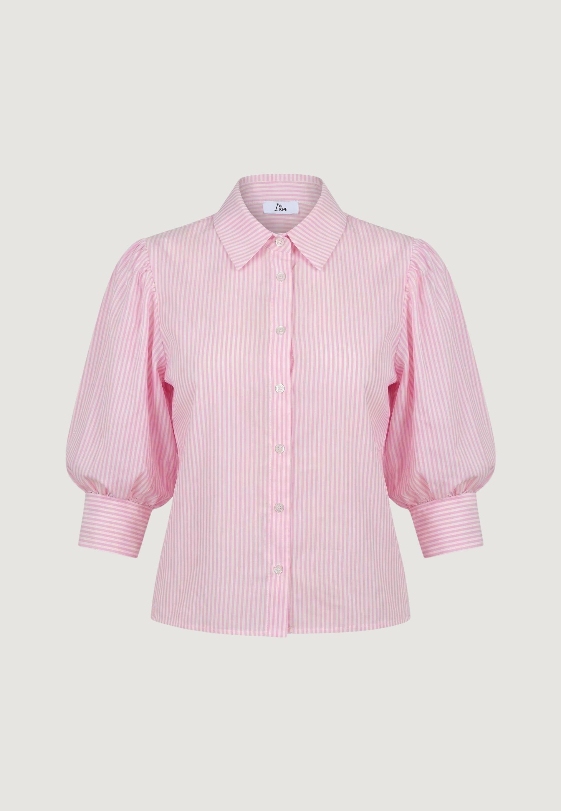 Camicia Cotone Maniche Balloon