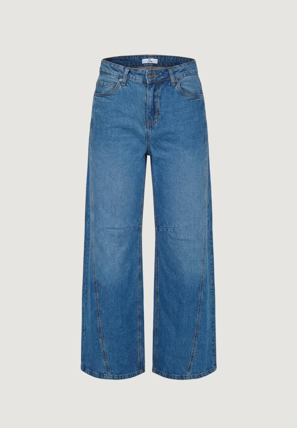 Jeans Cotone A Gamba Larga