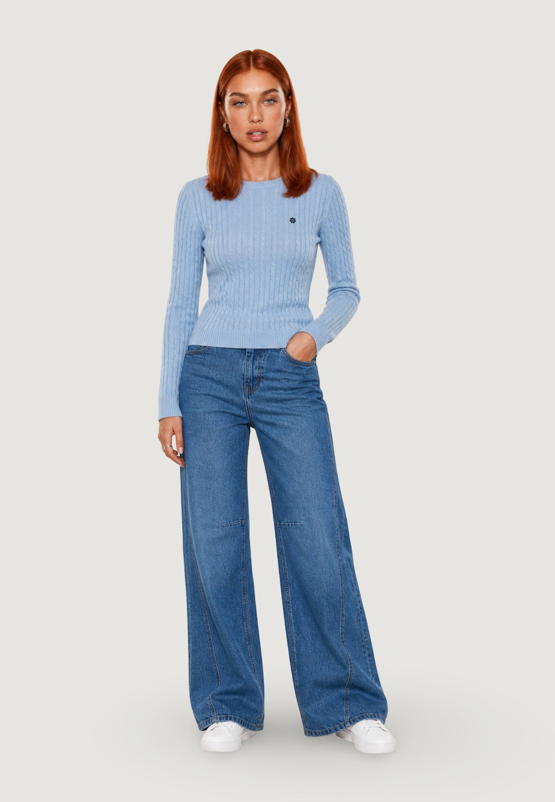Maglione Cotone Treccia