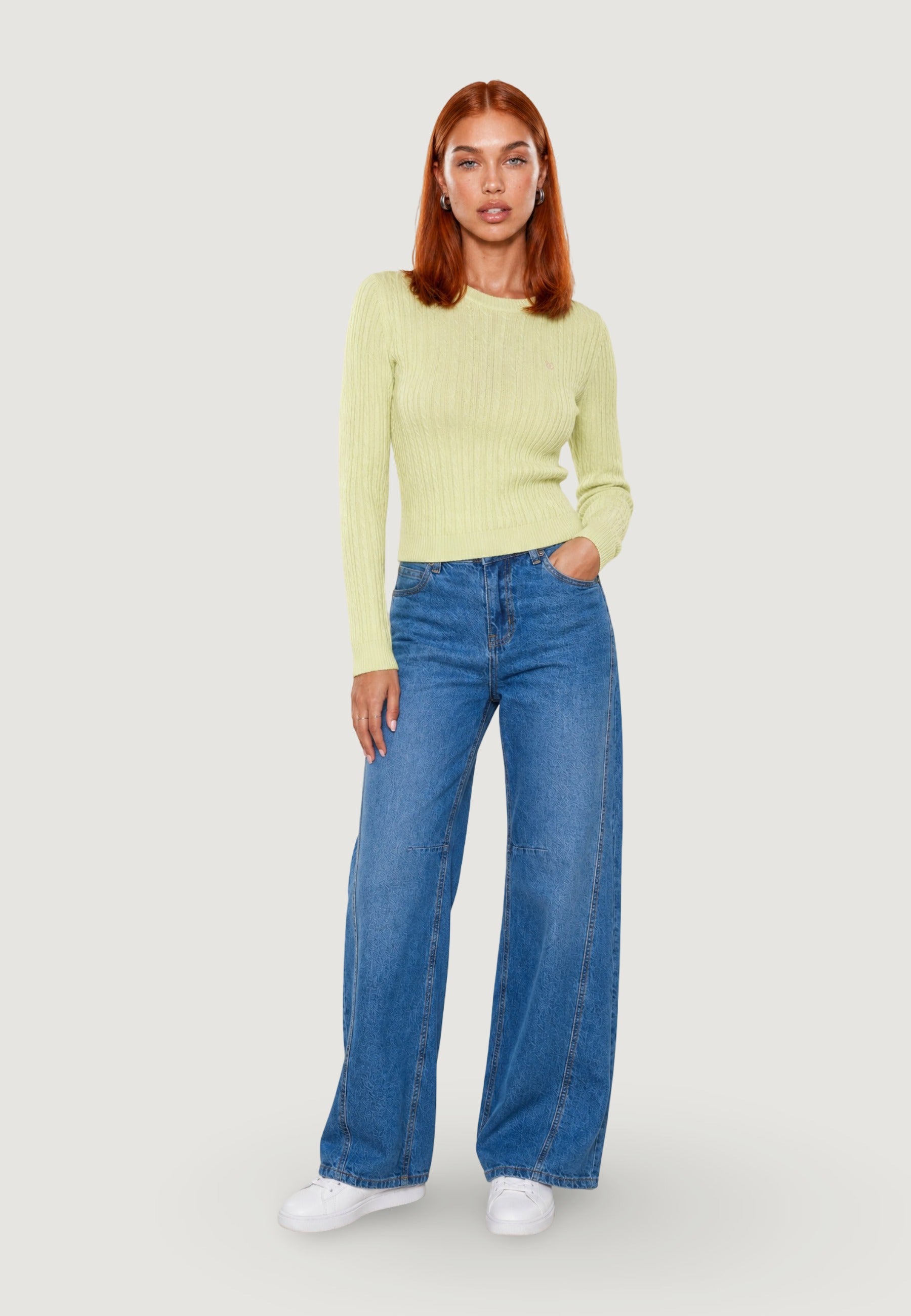 Maglione Cotone Treccia