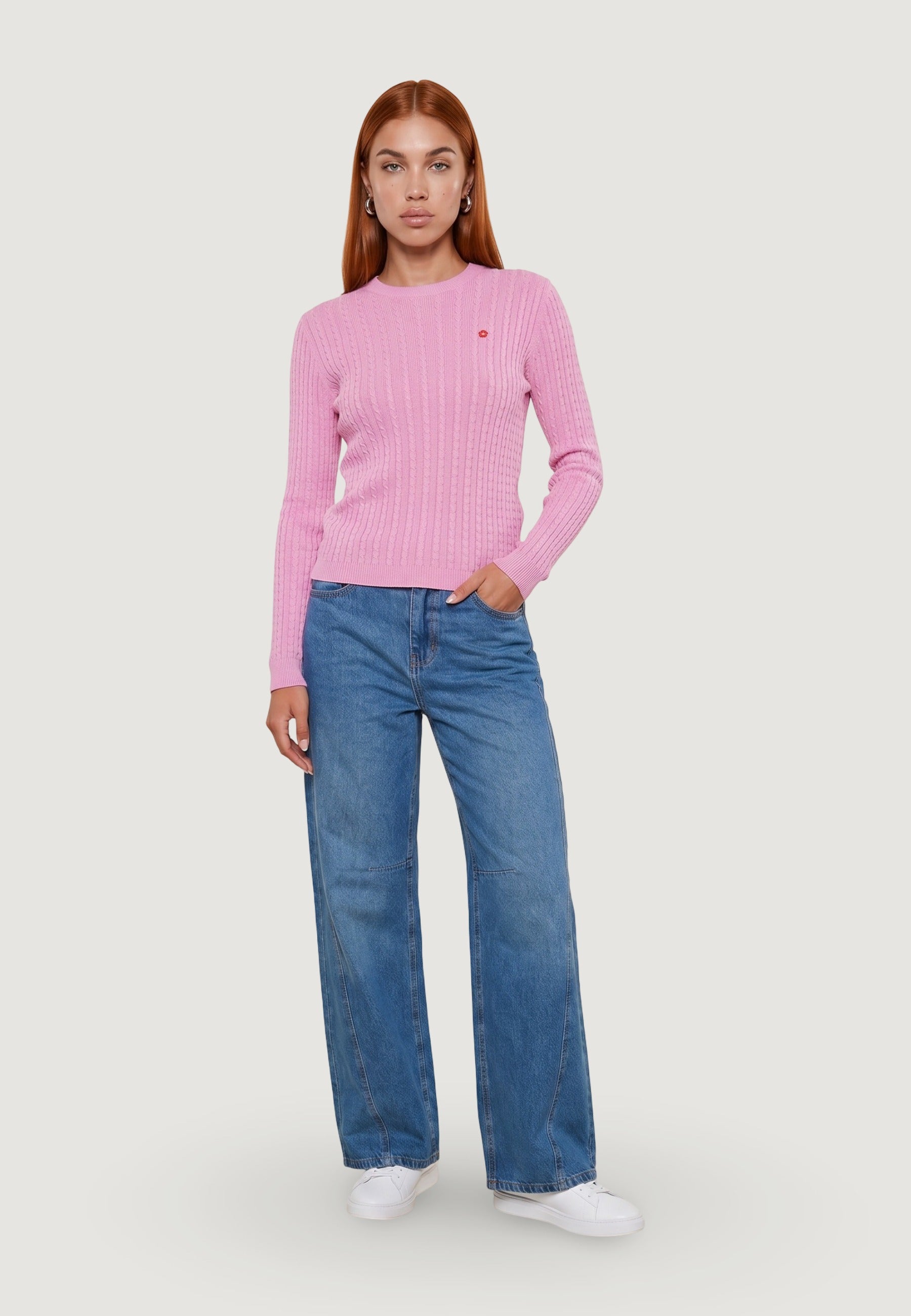 Maglione Cotone Treccia