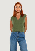 Gilet Cotone Acrilico Scollo V