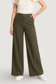 Pantaloni Cotone Vita Alta