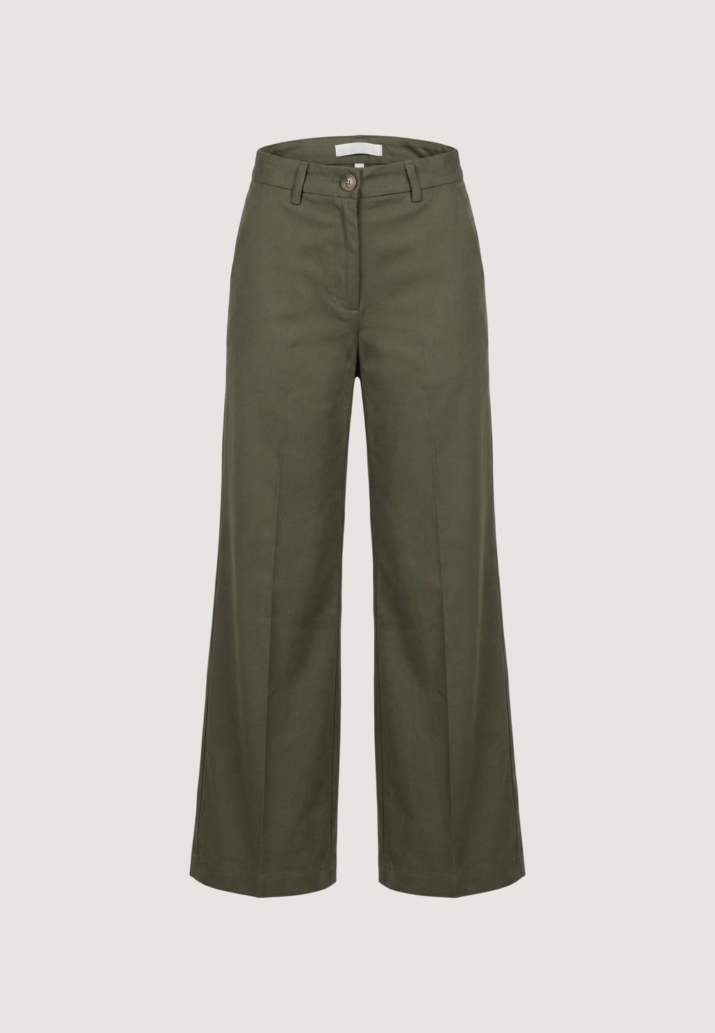 Pantaloni Cotone Vita Alta