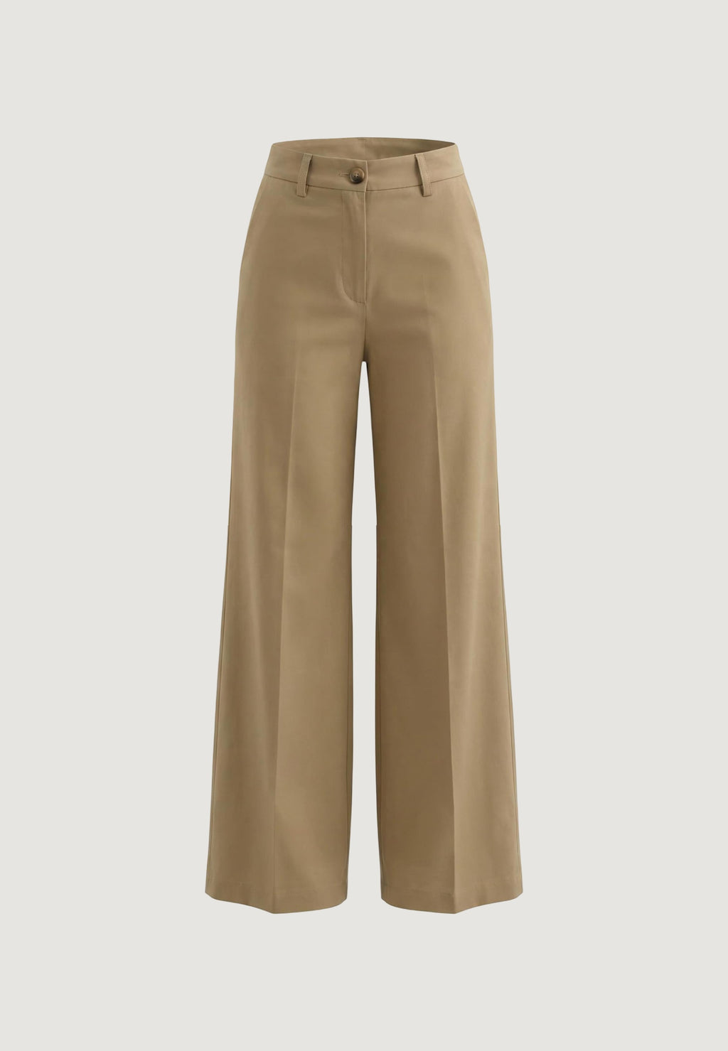 Pantaloni Cotone Vita Alta