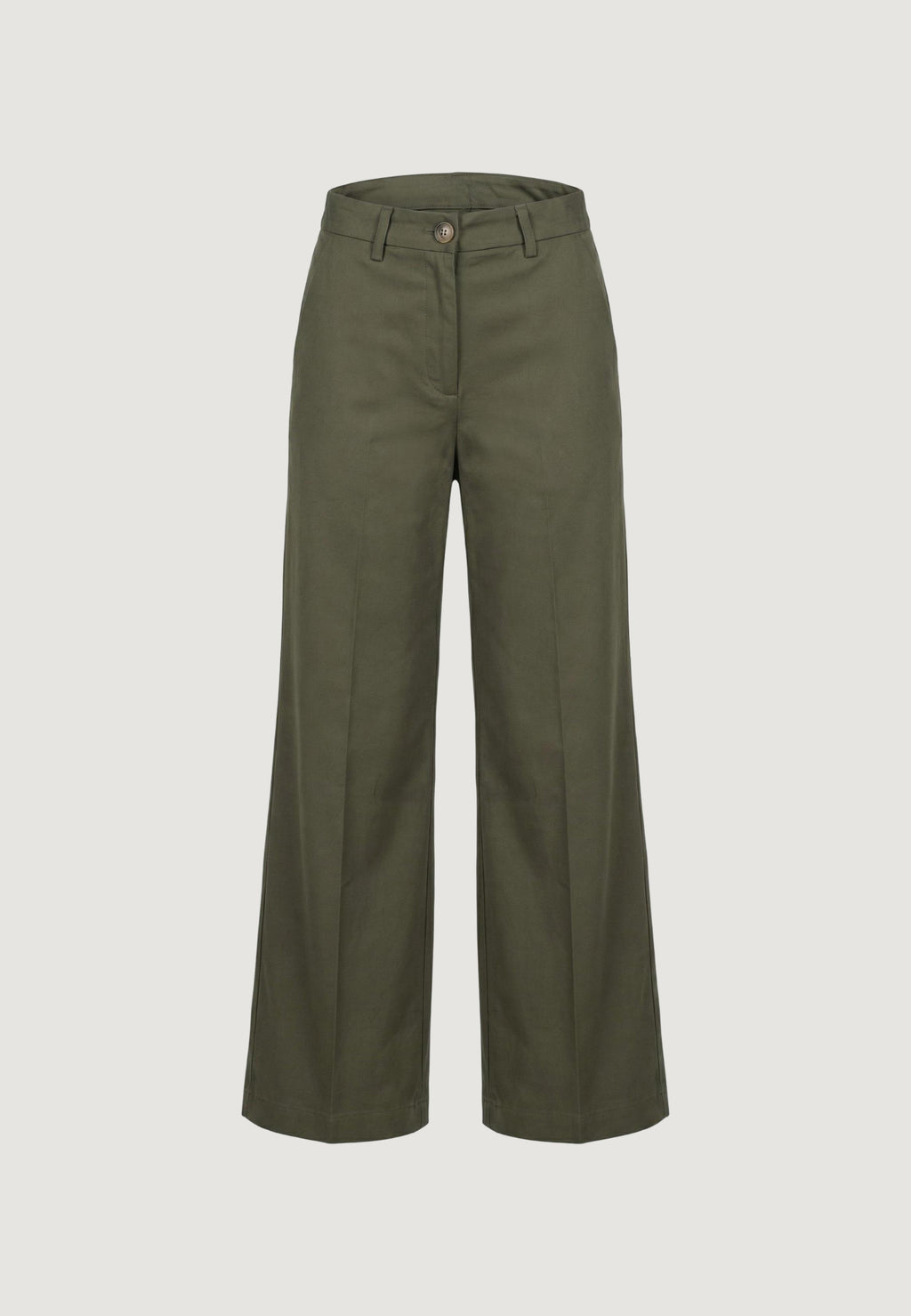Pantaloni Cotone Vita Alta