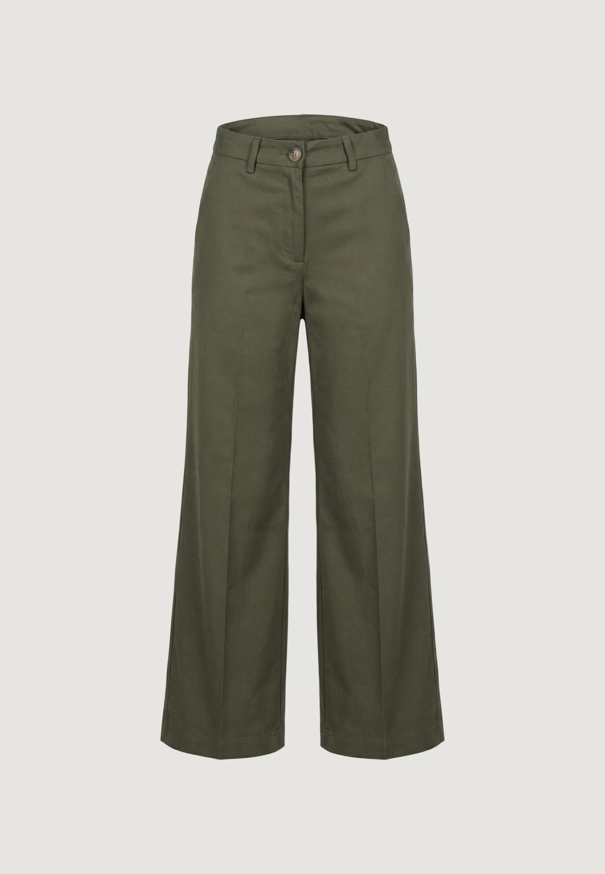 Pantaloni Cotone Vita Alta
