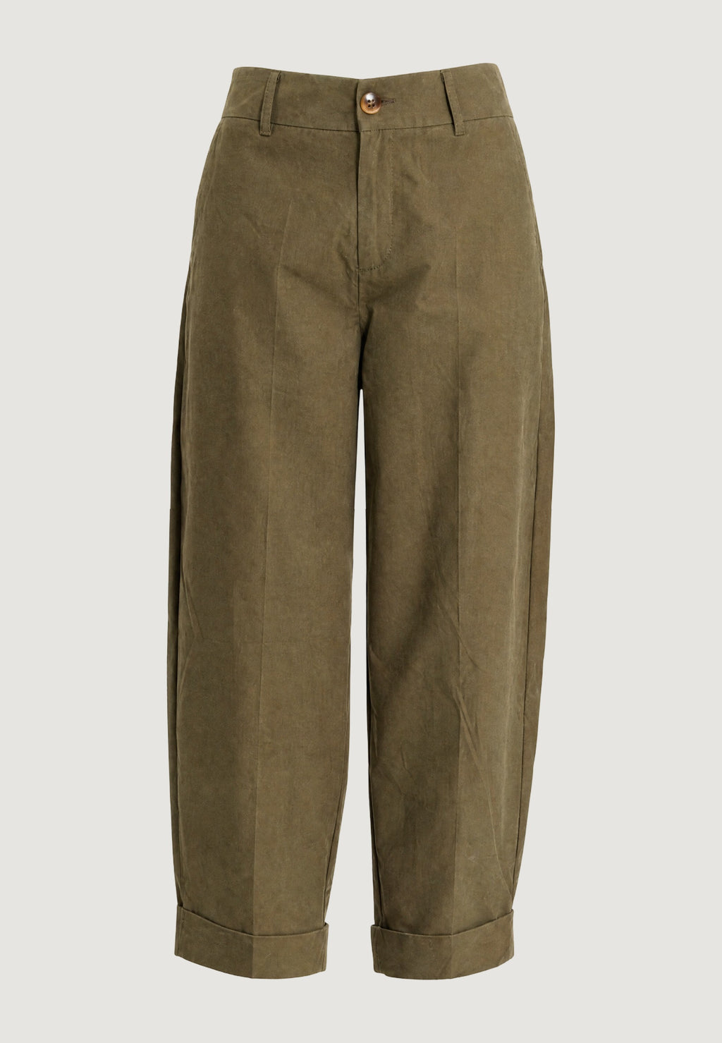 Pantaloni Cotone Risvolto