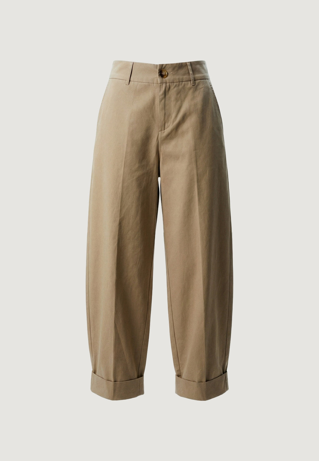Pantaloni Cotone Risvolto