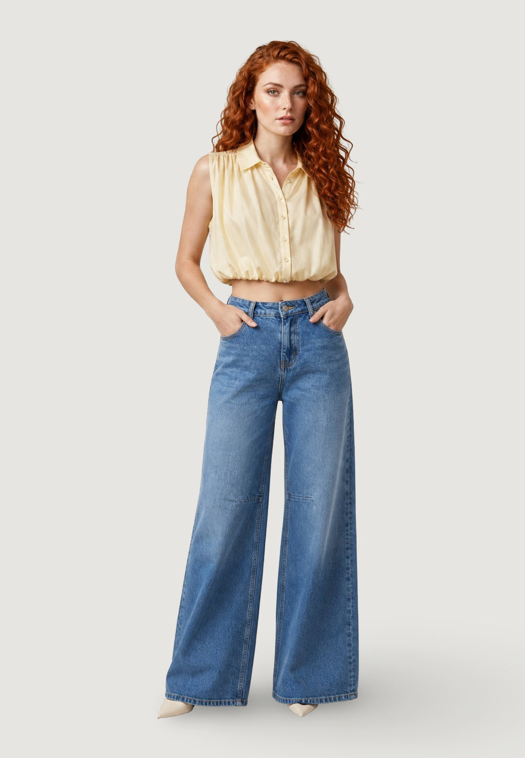 Blusa Tencel Smanicata