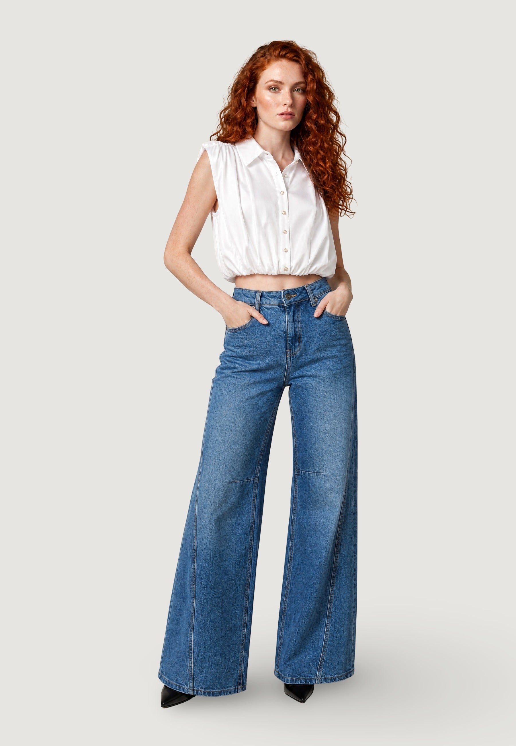 Blusa Tencel Smanicata