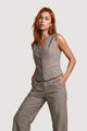 Gilet Poliestere Gessato