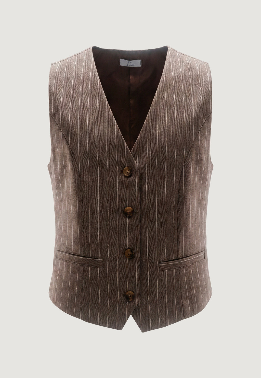 Gilet Poliestere Gessato