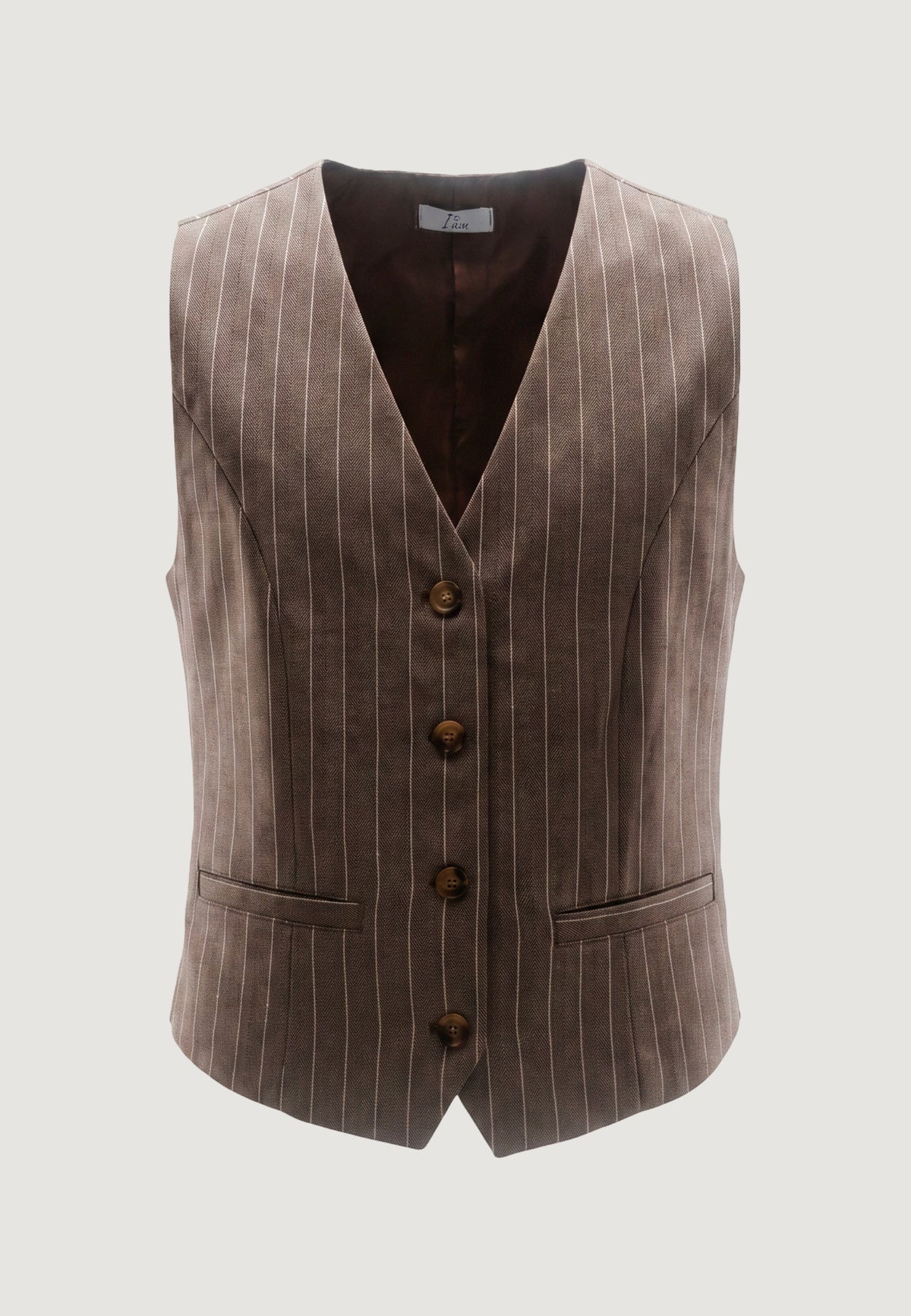 Gilet Poliestere Gessato