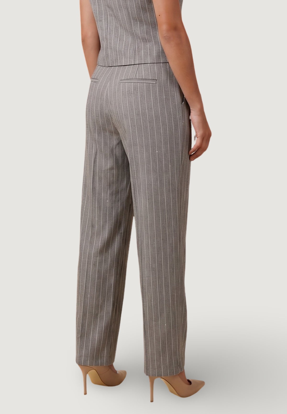 Pantaloni Poliestere Gessati