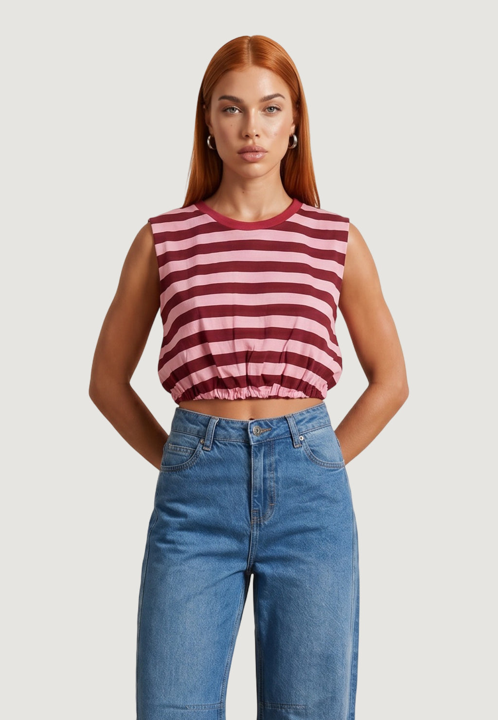 Top Viscosa Righe