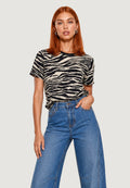 T-shirt Cotone Stampa Zebra