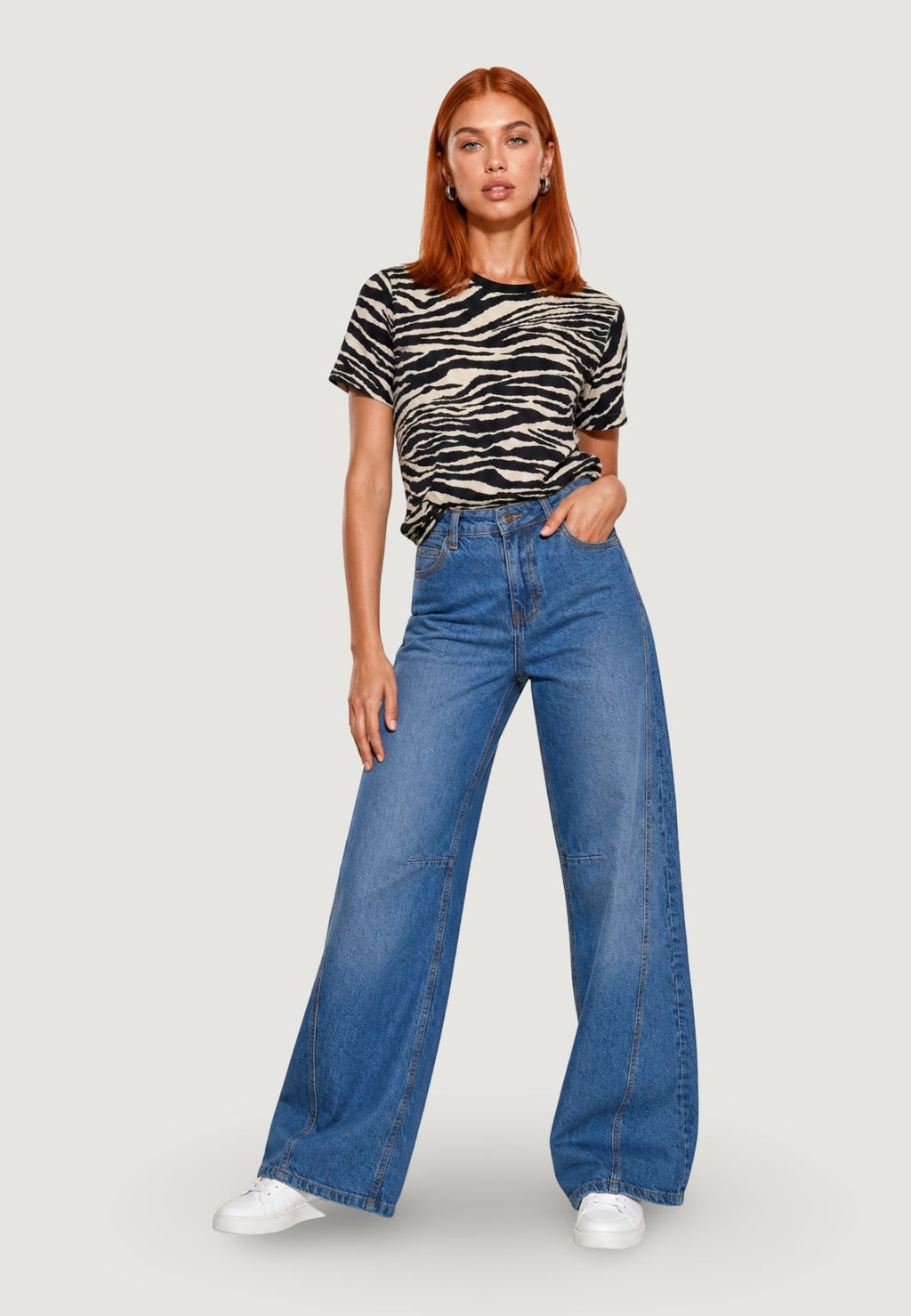 T-shirt Cotone Stampa Zebra