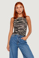 Top Cotone Stampa Animalier