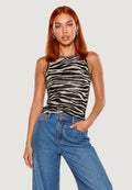 Top Cotone Stampa Animalier