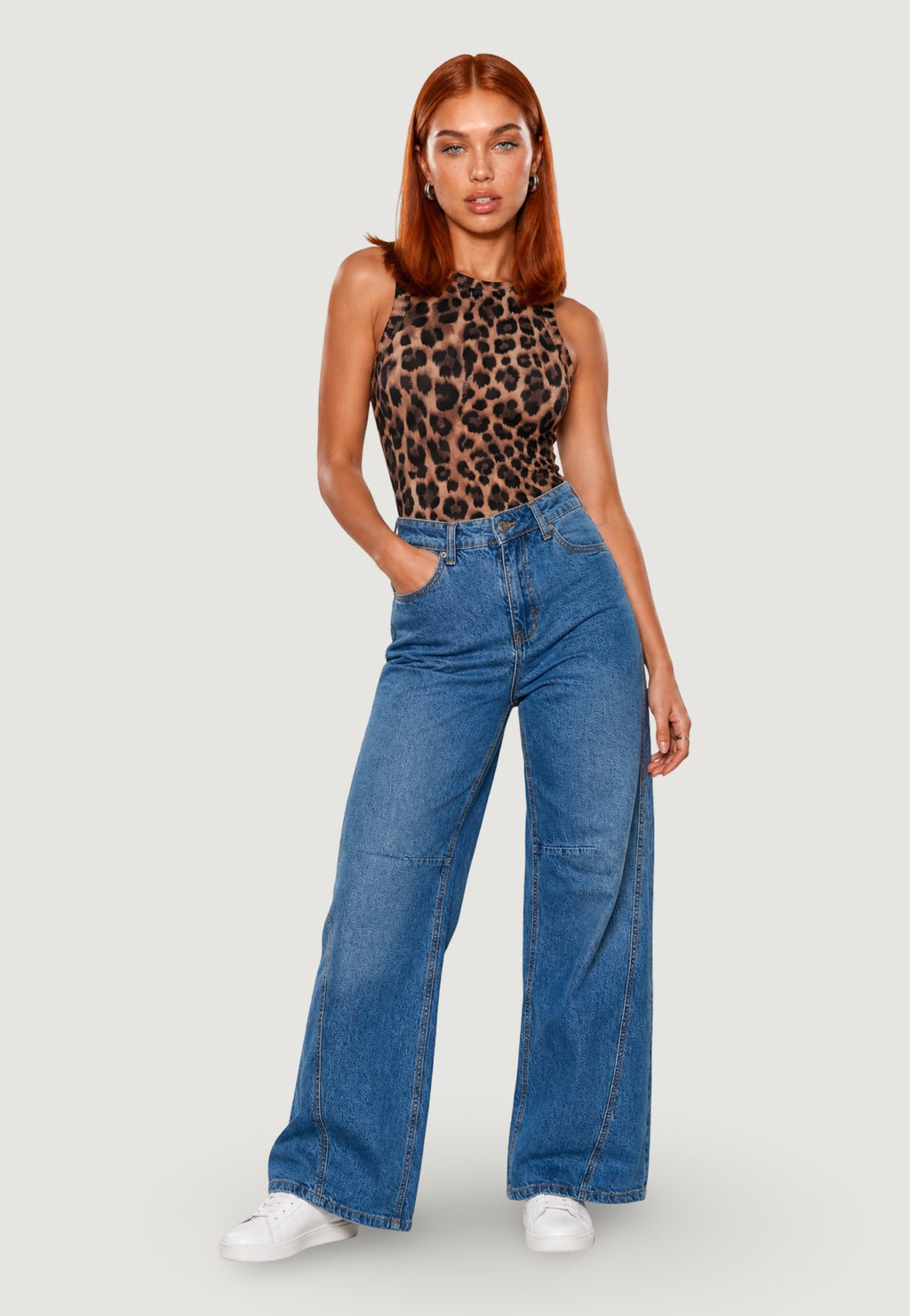 Top Cotone Stampa Animalier