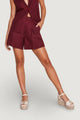 Shorts Viscosa Lino Pieghe