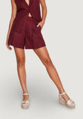 Shorts Viscosa Lino Pieghe