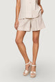 Shorts Viscosa Lino Pieghe