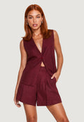 Gilet Viscosa Lino