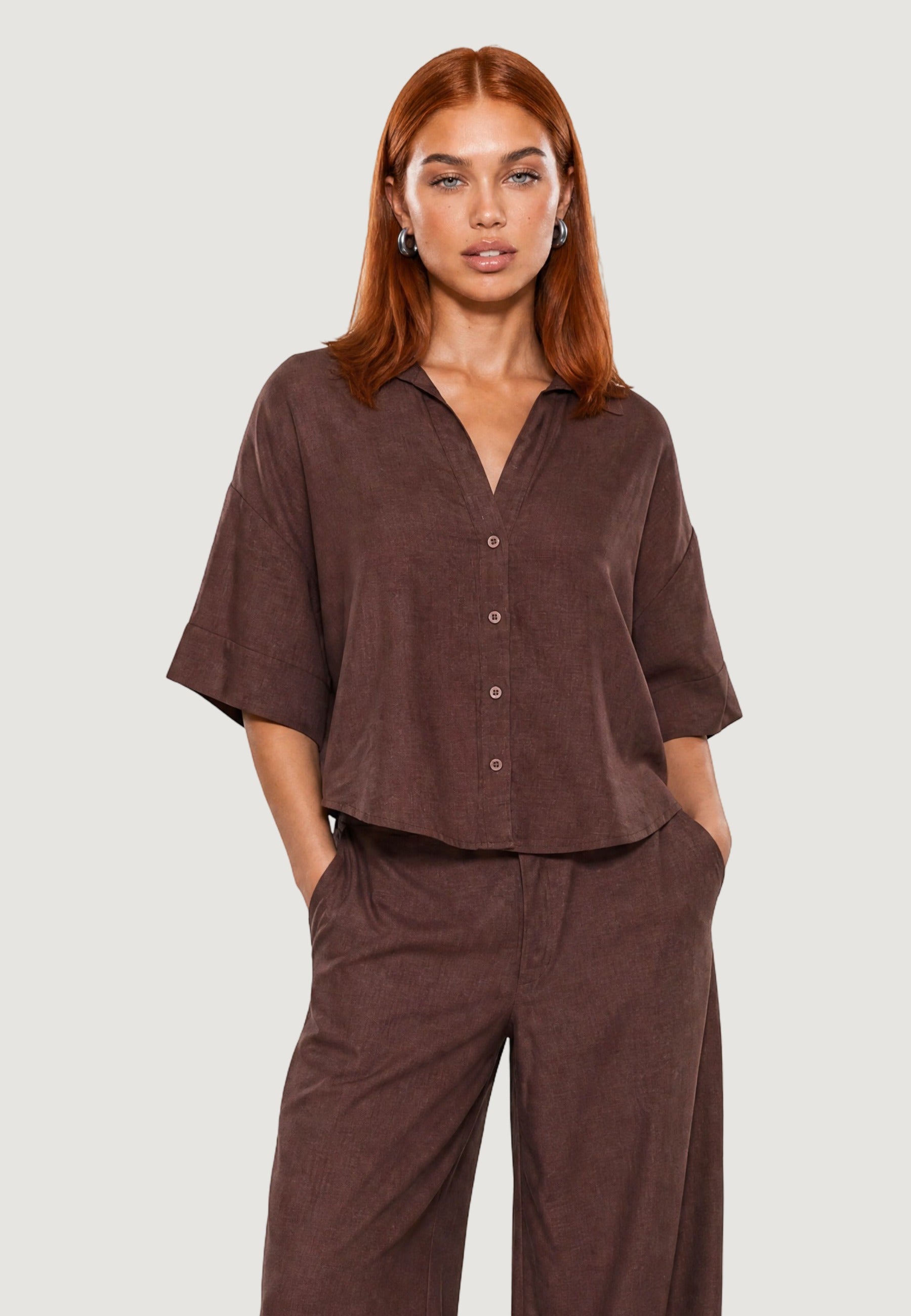 Camicia Lino Maniche Ampie