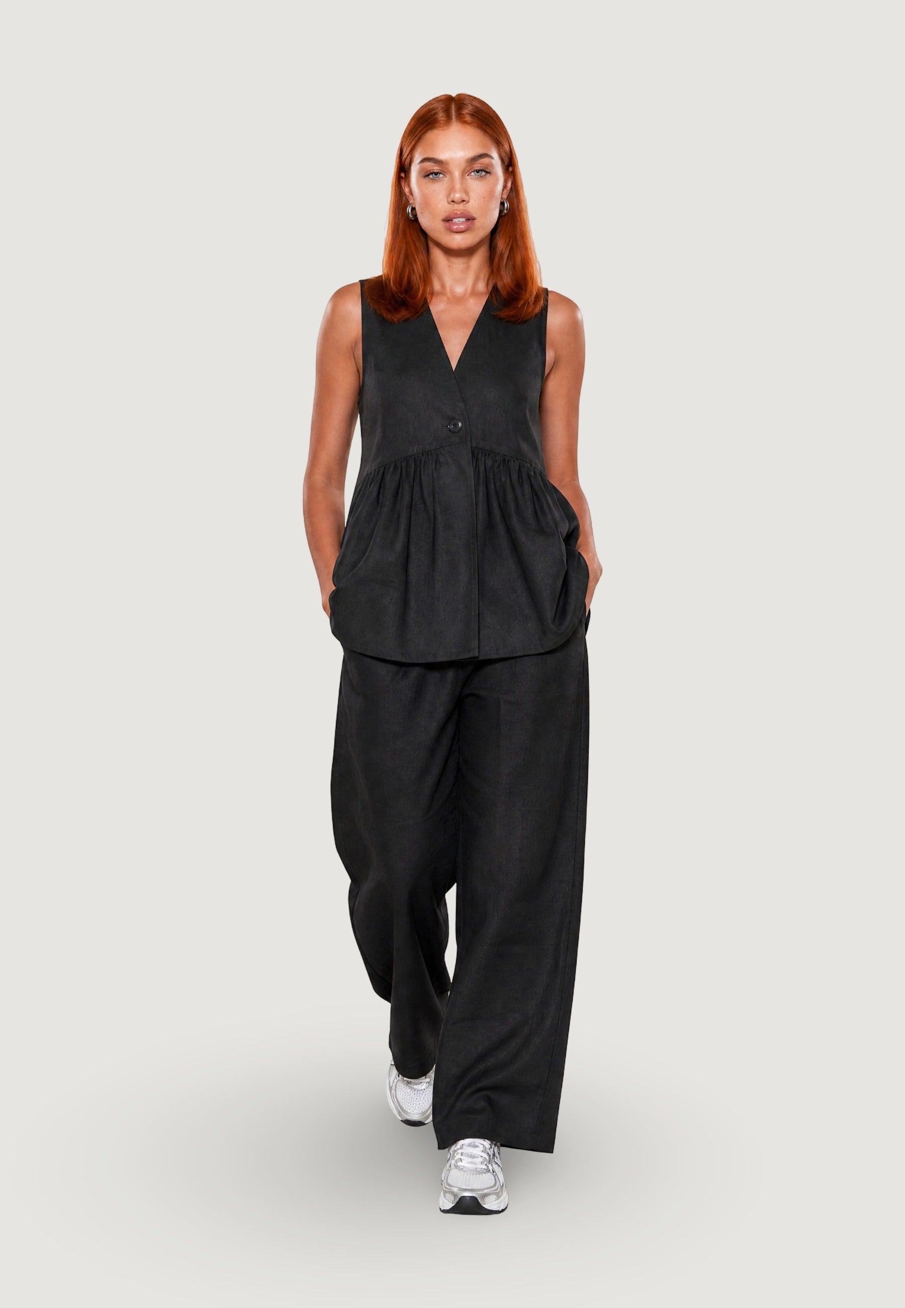 Gilet Lino Bottoni