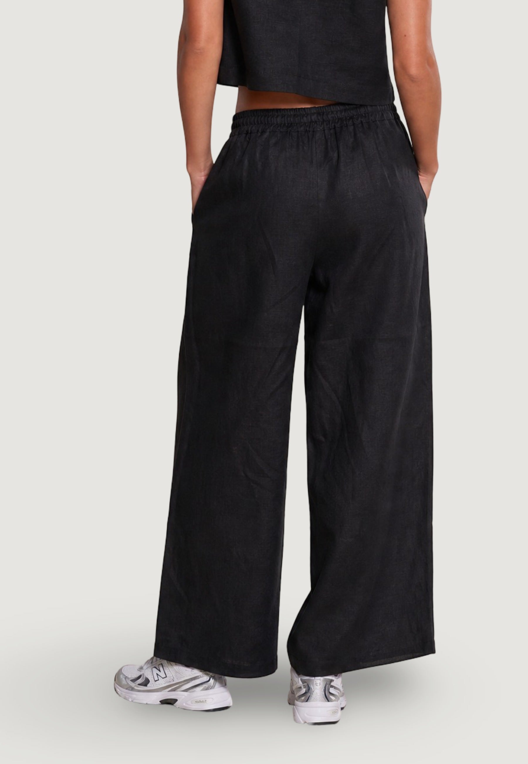 Pantaloni Lino Ampi
