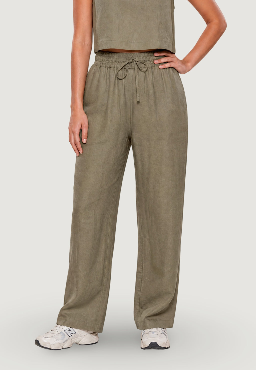 Pantaloni Lino Ampi