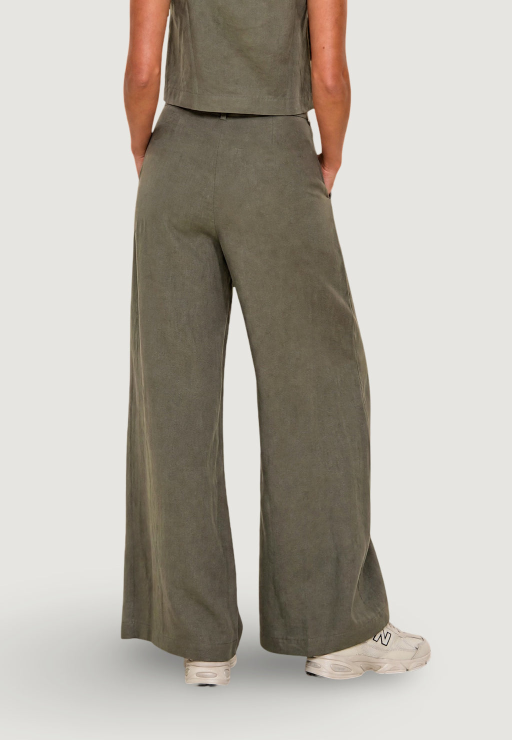 Pantaloni Lino Gamba Ampia