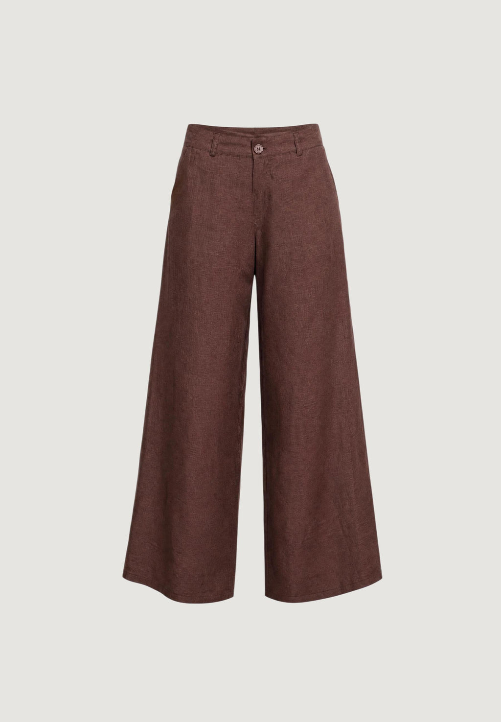 Pantaloni Lino Gamba Ampia