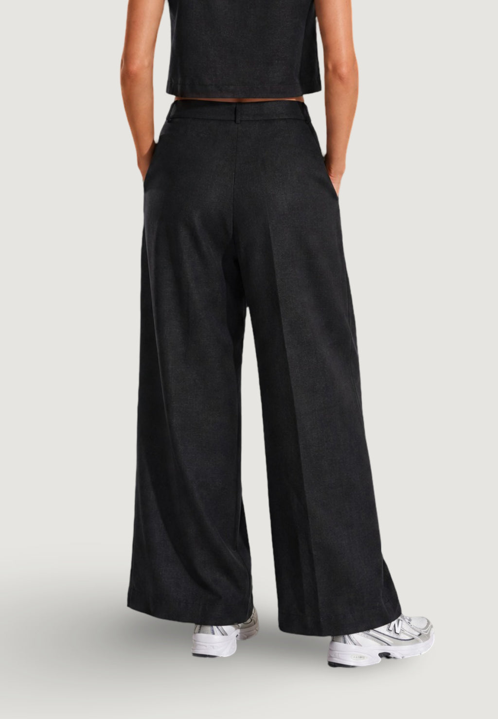 Pantaloni Lino Gamba Ampia