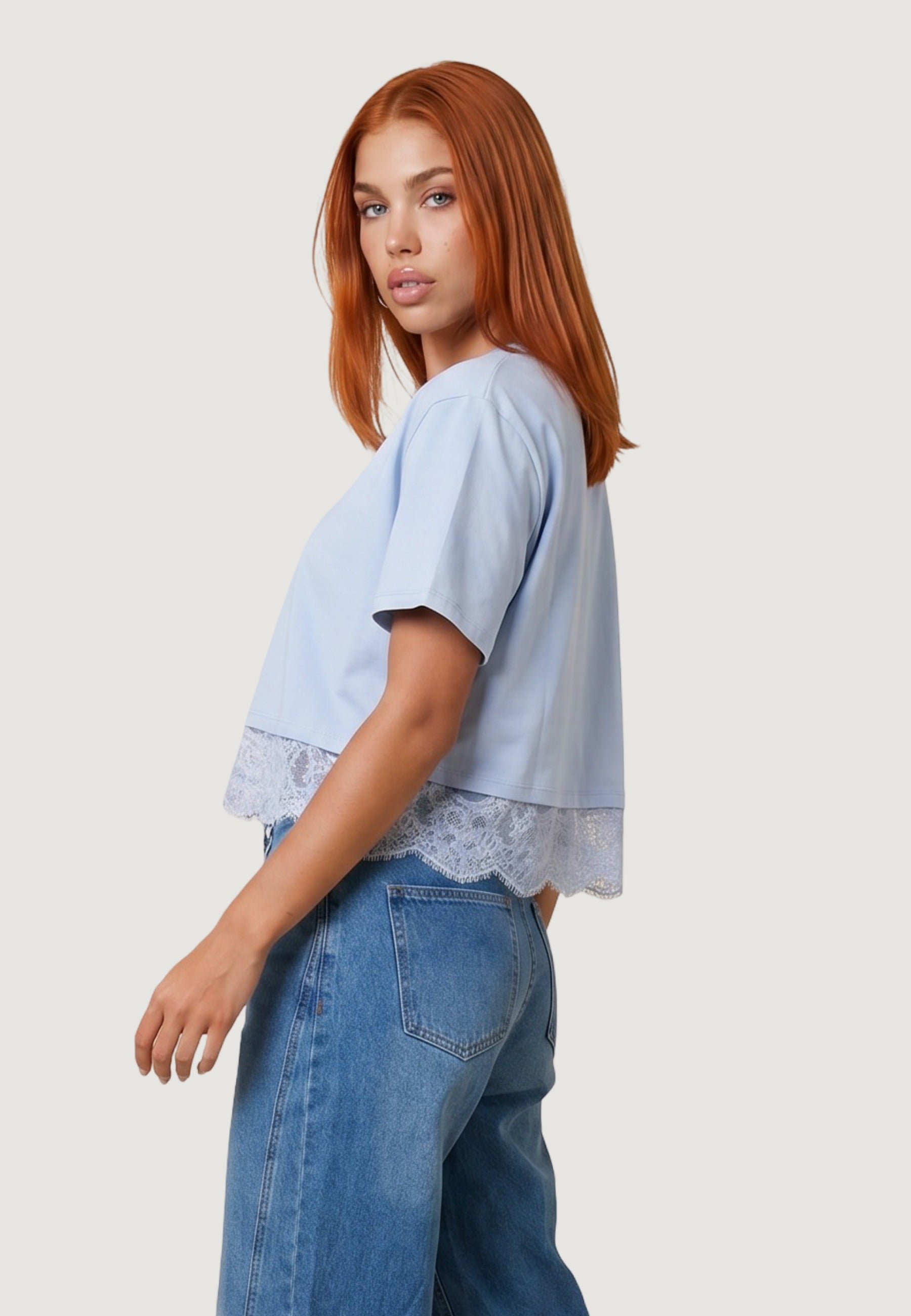 T-shirt Cotone Pizzo