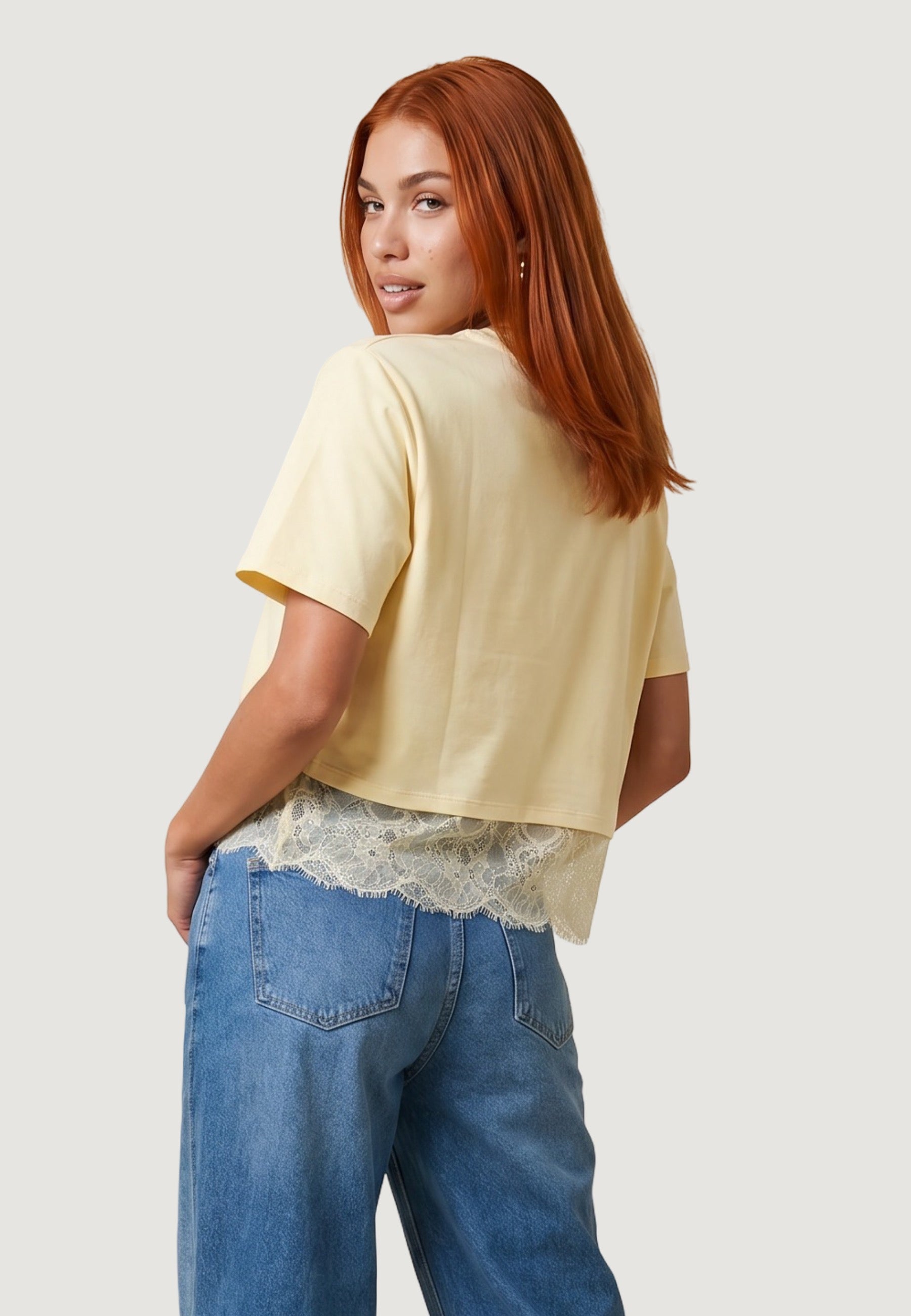 T-shirt Cotone Pizzo