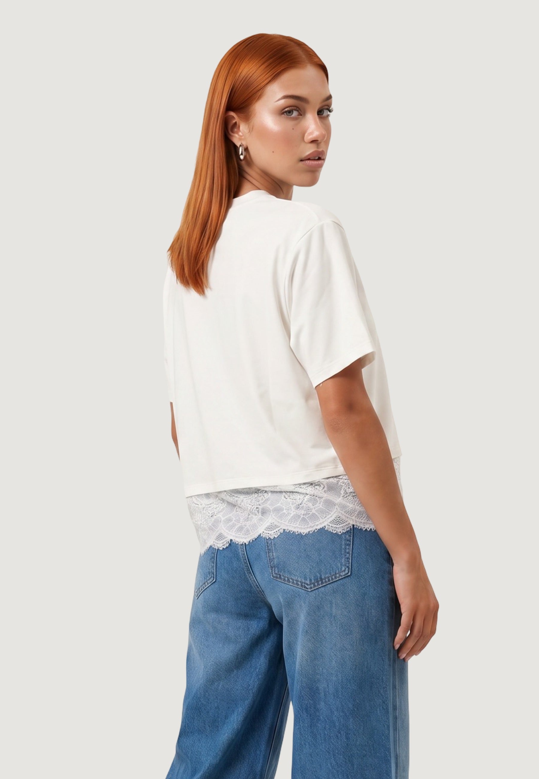 T-shirt Cotone Pizzo