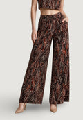 Pantaloni Viscosa Stampa floreale Geometrica