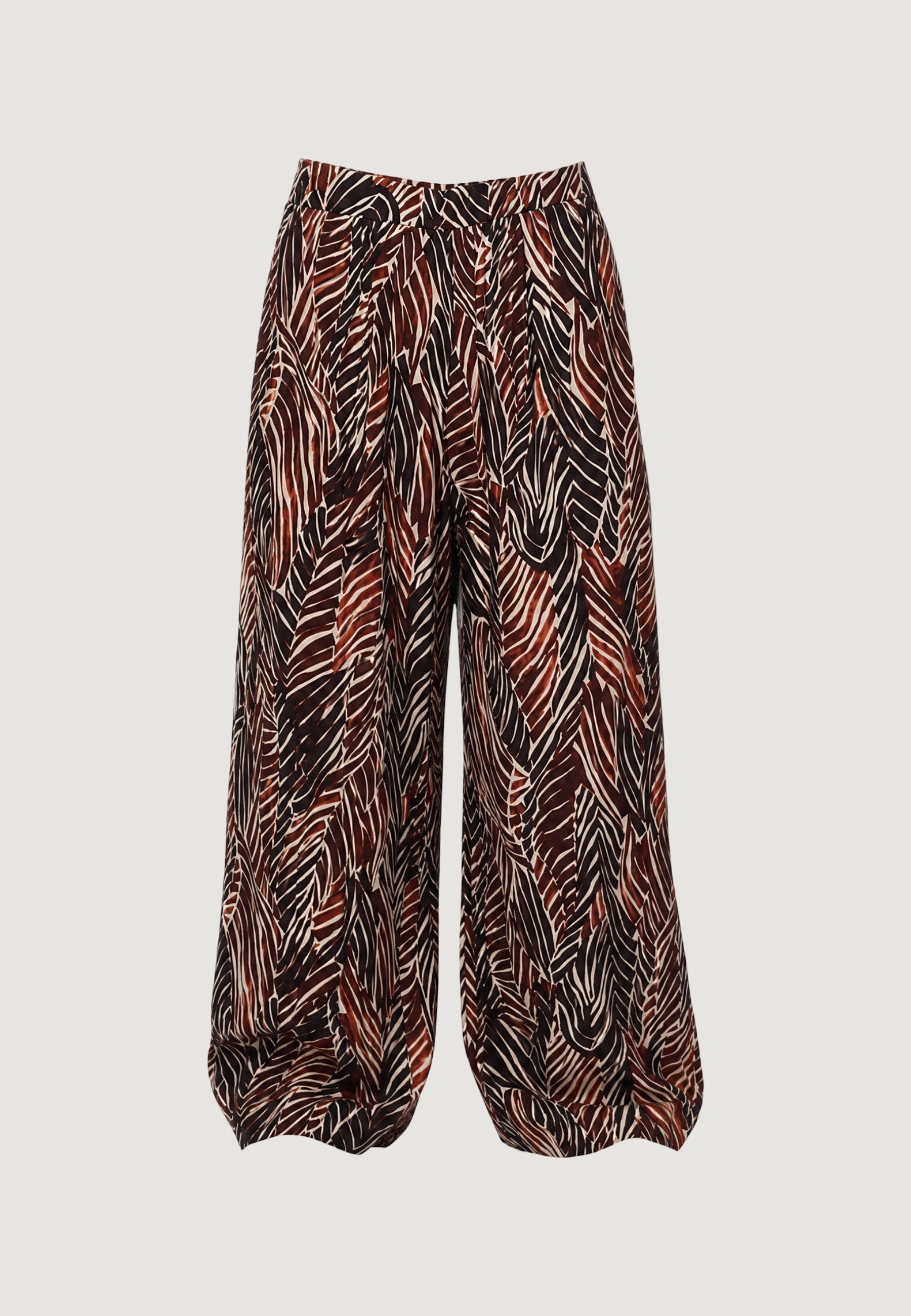 Pantaloni Viscosa Stampa floreale Geometrica