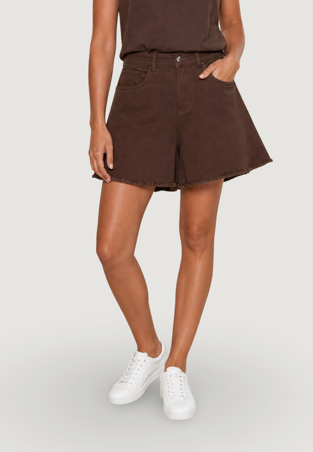Shorts Cotone Orlo Grezzo