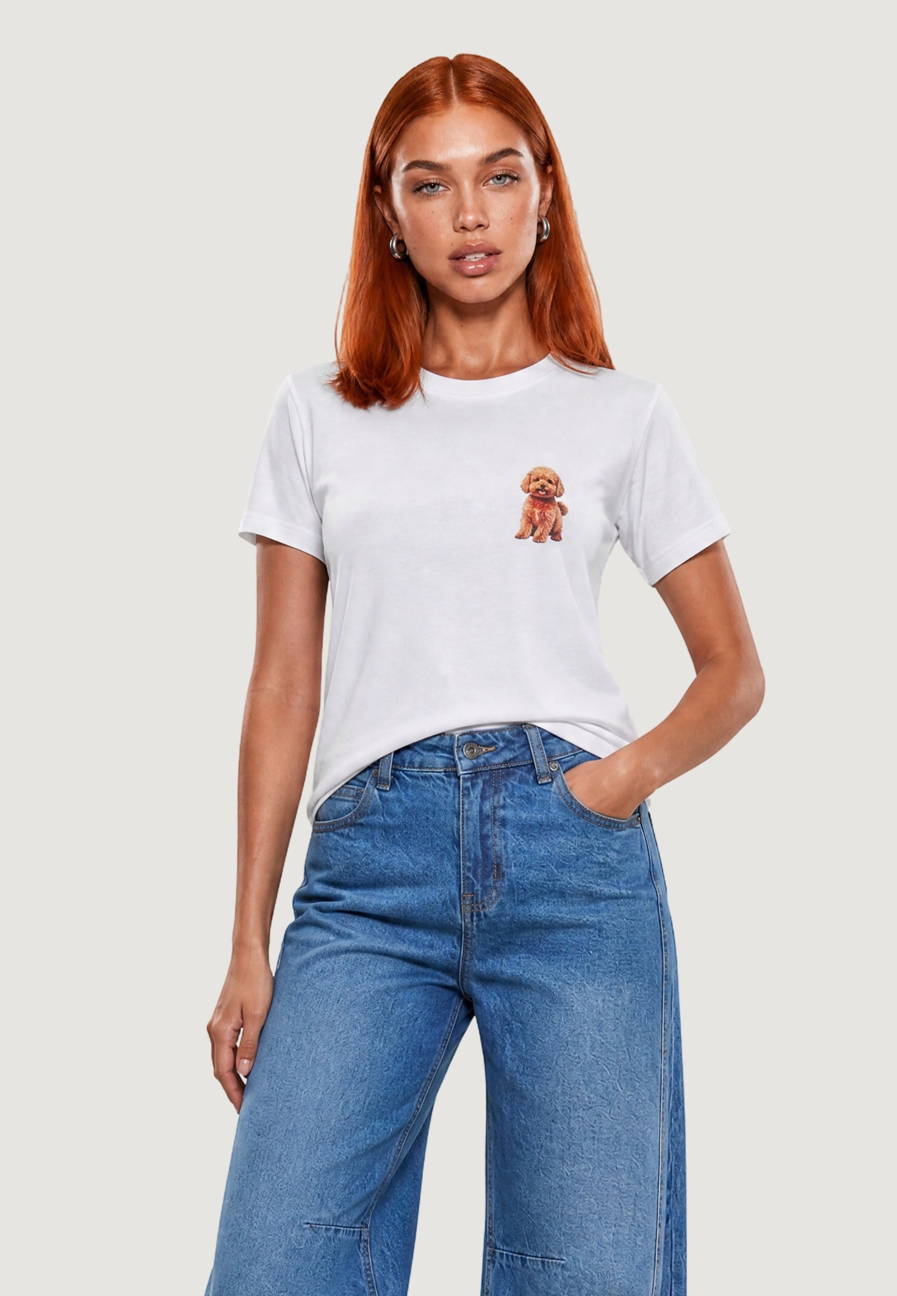 T-SHIRT HEAVY COTTON STAMPA BARBONCINO