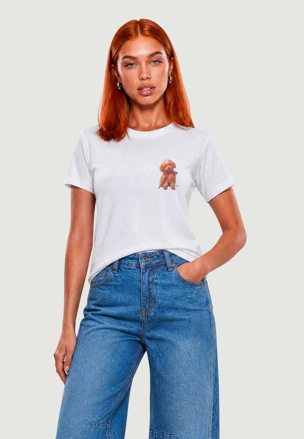 T-SHIRT HEAVY COTTON STAMPA BARBONCINO