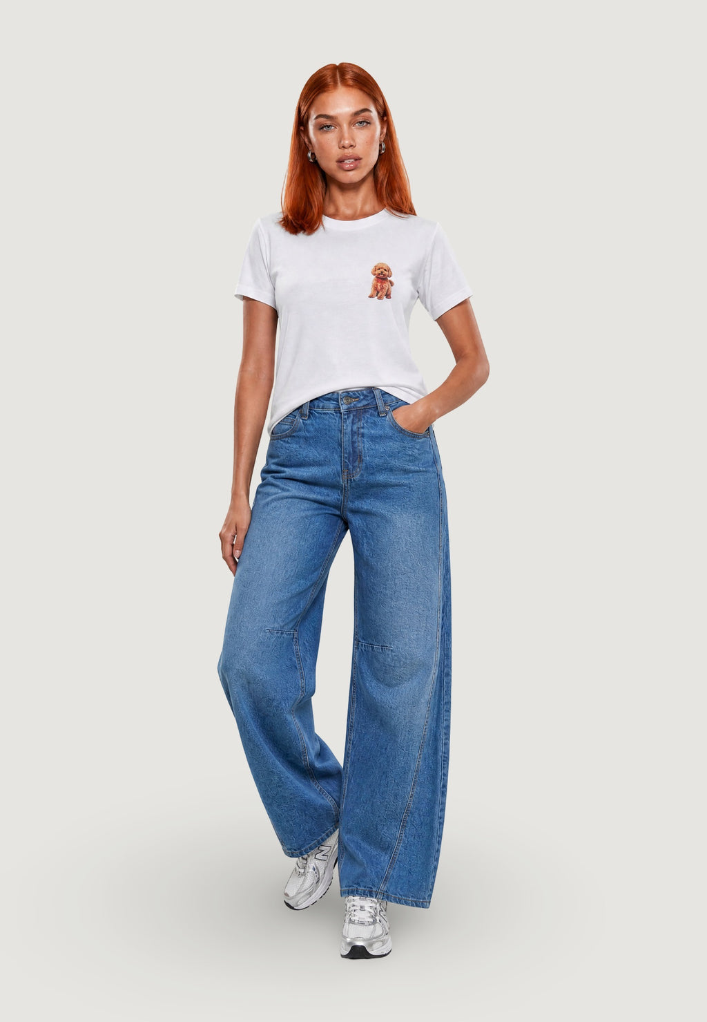 T-SHIRT HEAVY COTTON STAMPA BARBONCINO
