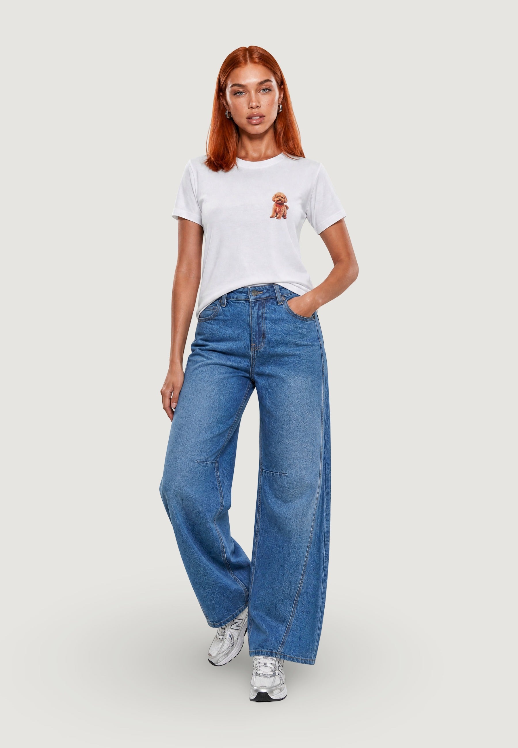 T-SHIRT HEAVY COTTON STAMPA BARBONCINO